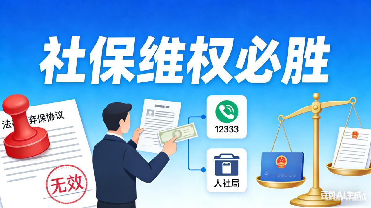 签了“自愿弃社保”协议也白搭！企业拒缴违法，打工人3步索赔稳赢，证据备齐必胜诉