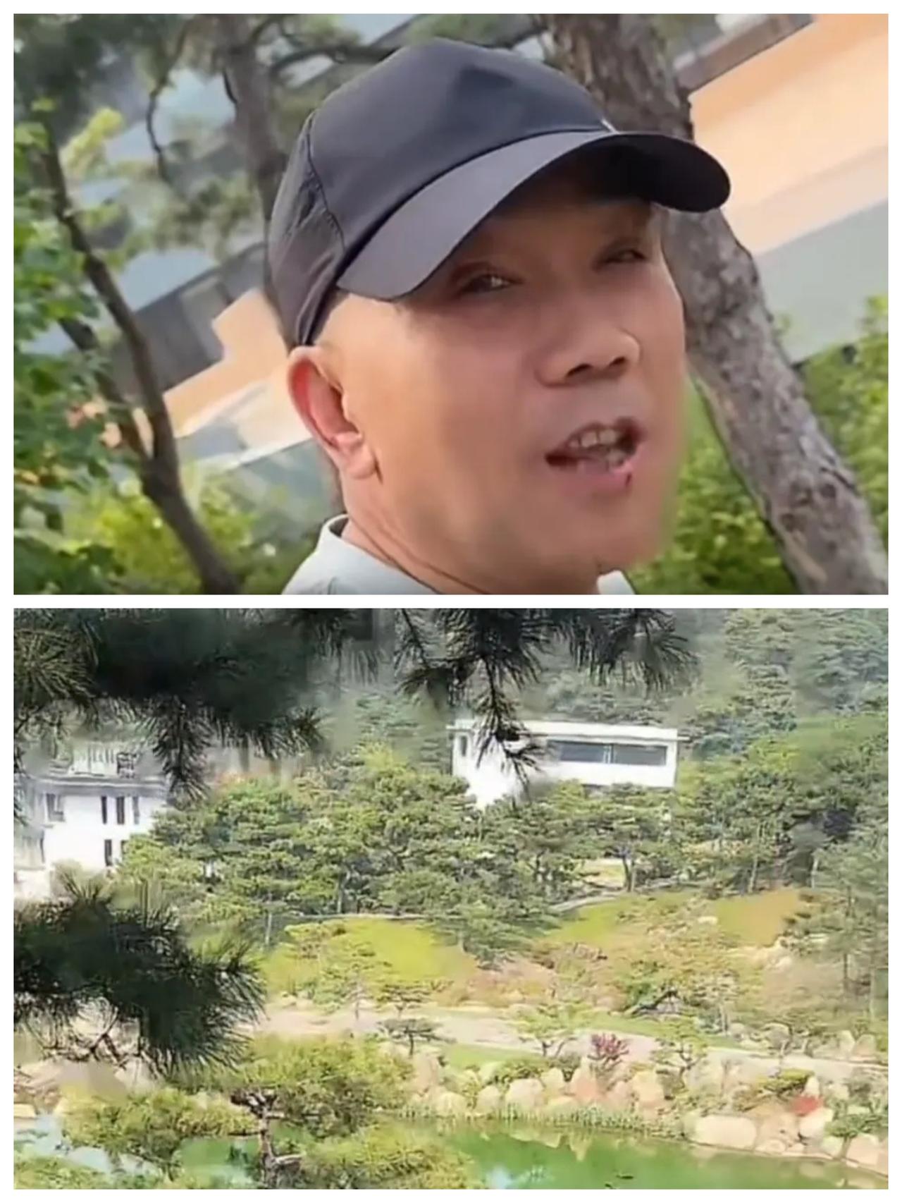 相声演员杨议，带着网友参观山里的别墅。杨议边走边说，我在这儿种了12000棵树