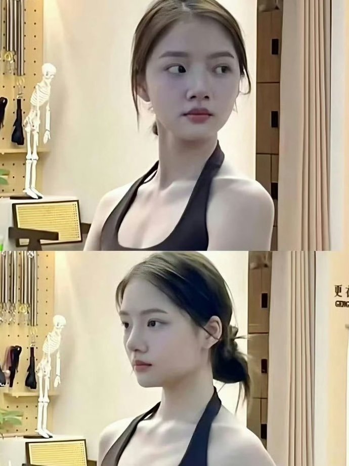 任敏这素颜绝了，形体练的也挺有效果呀​​​