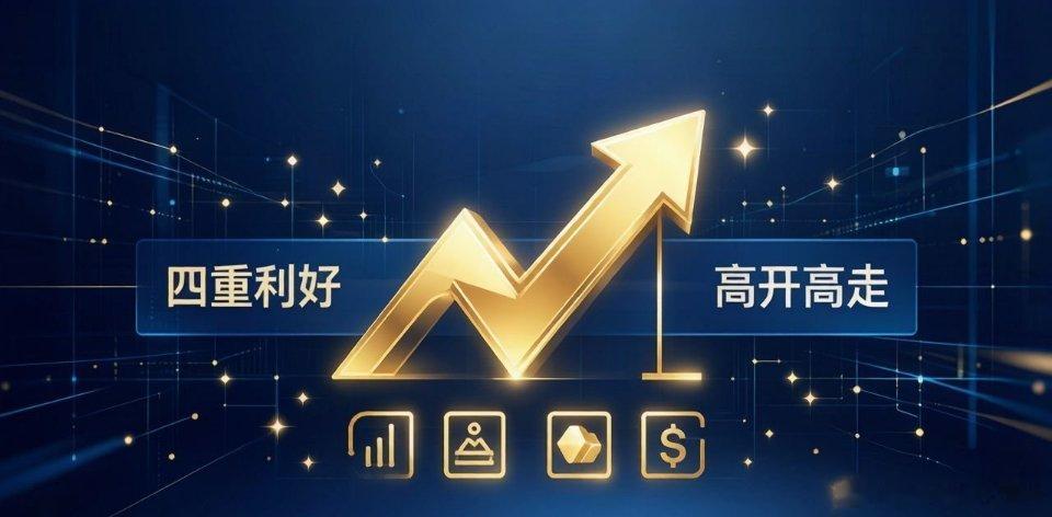 四重利好齐发！周一高开高走，根本刹不住车【周末四重重磅利好落地】政策、资金、地缘
