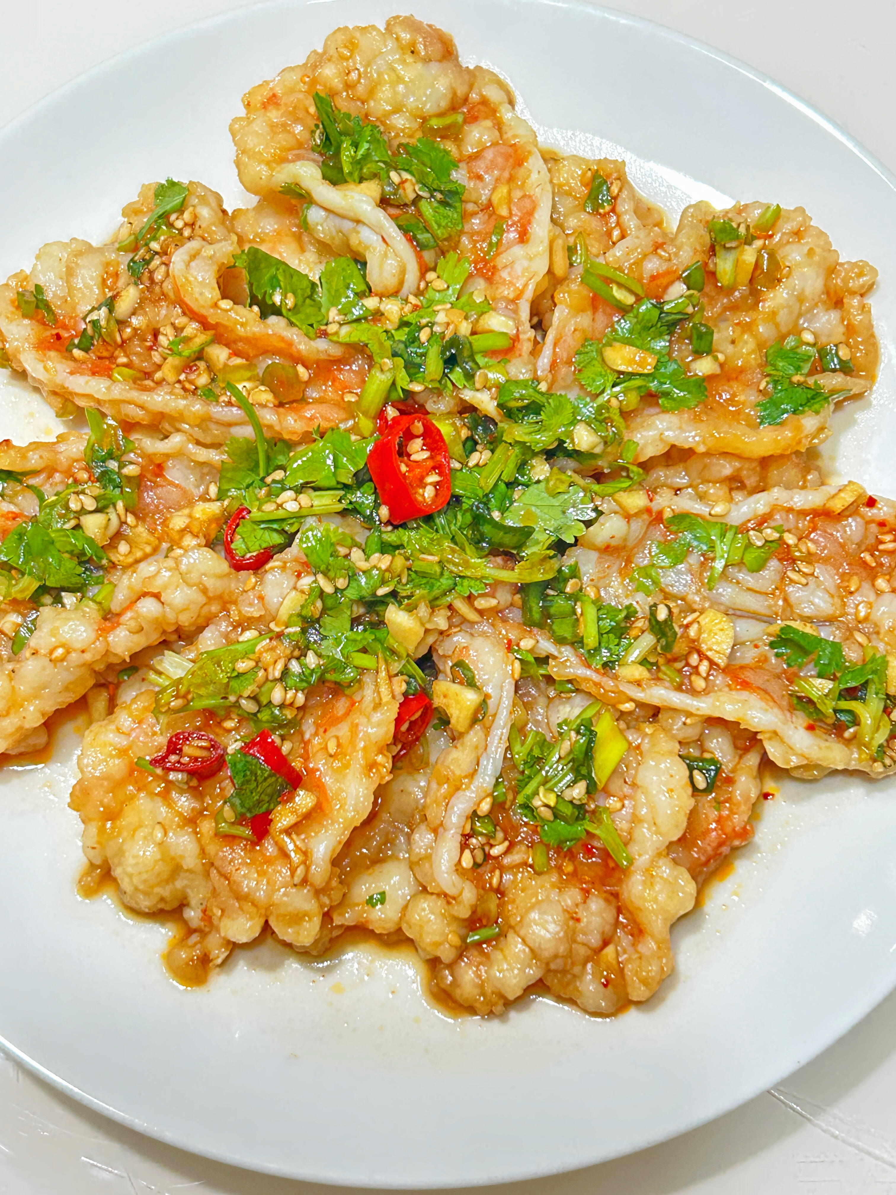 减脂期凉拌菜首选✨椒麻虾片，低卡高蛋白还巨开胃减脂期嘴馋又怕胖？这道椒麻虾片一