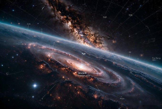 银河系最古老的恒星揭示宇宙的真实年龄想象一下，在我们银河系广阔的光晕中，有一些恒