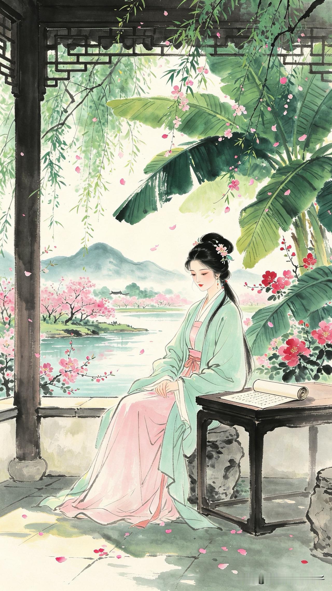 千里江南一纸书，花开时节问何如。殷勤莫负东君意，…………请师