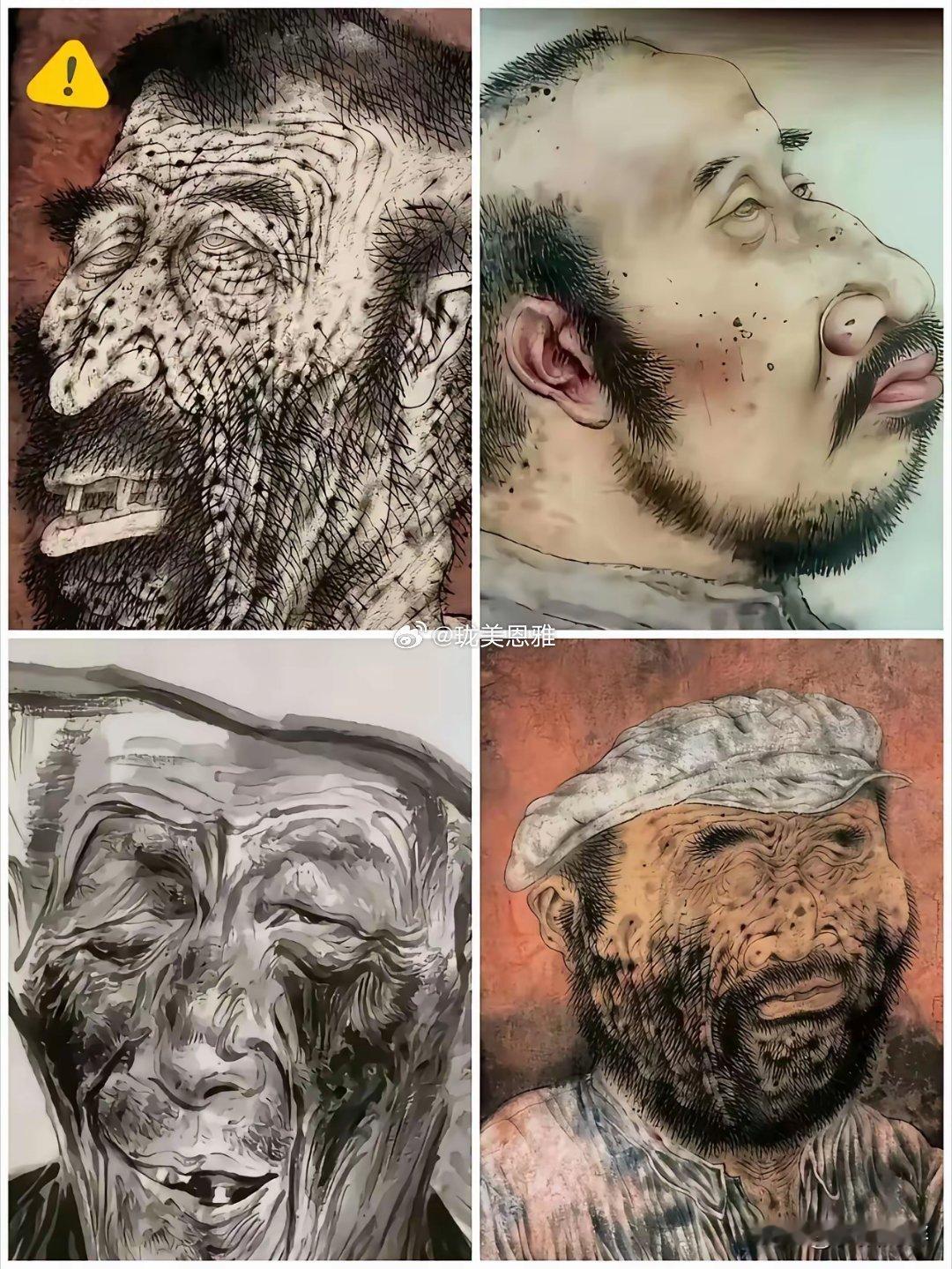 美与丑​​你可千万别说老百姓不懂审美两种画放在这一比较，美丑立现！​​​