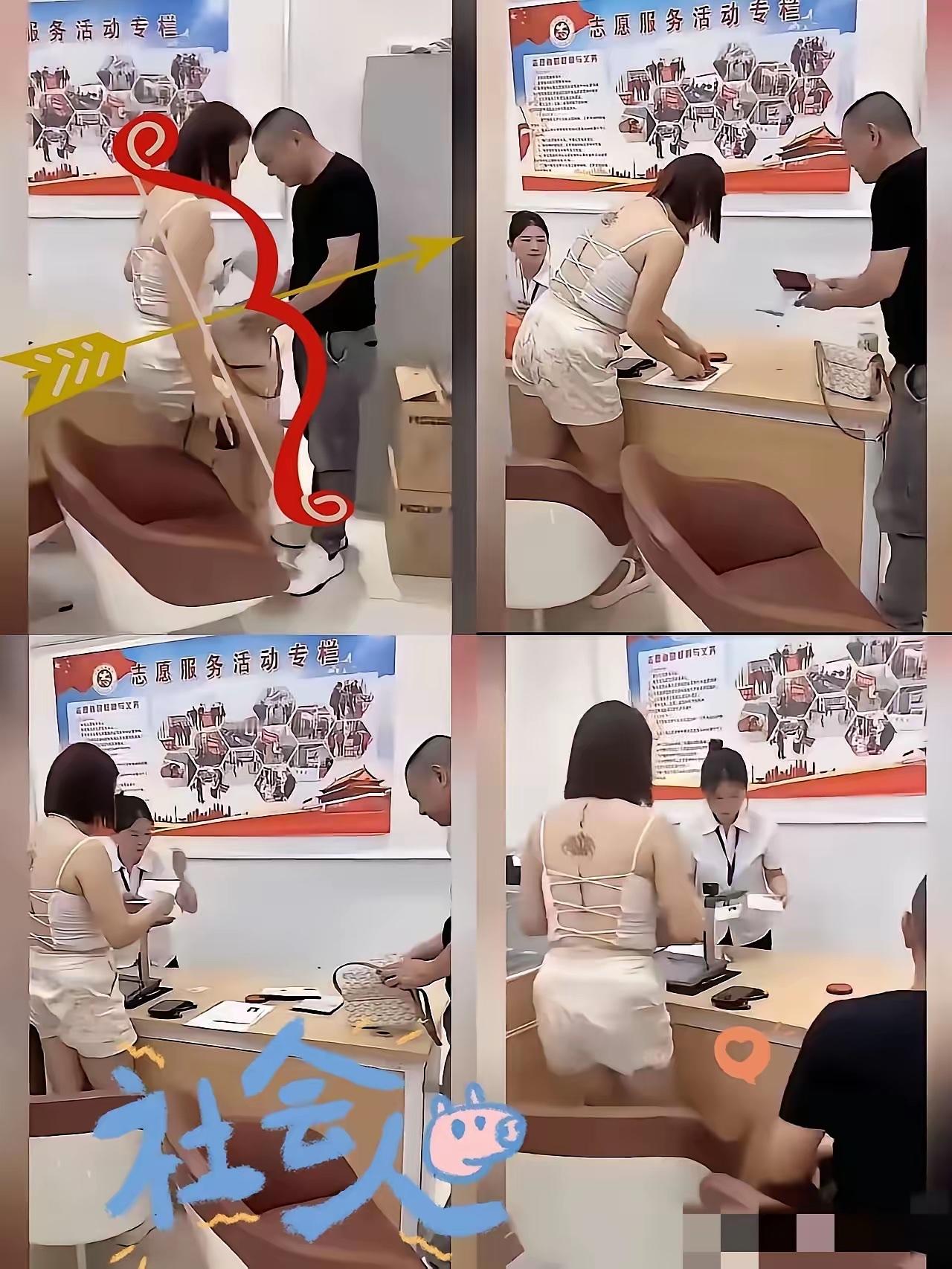 在民政局大厅看到这一幕还挺震撼的。这女子拿到离婚证就兴奋高喊，拉着行李箱就走，把