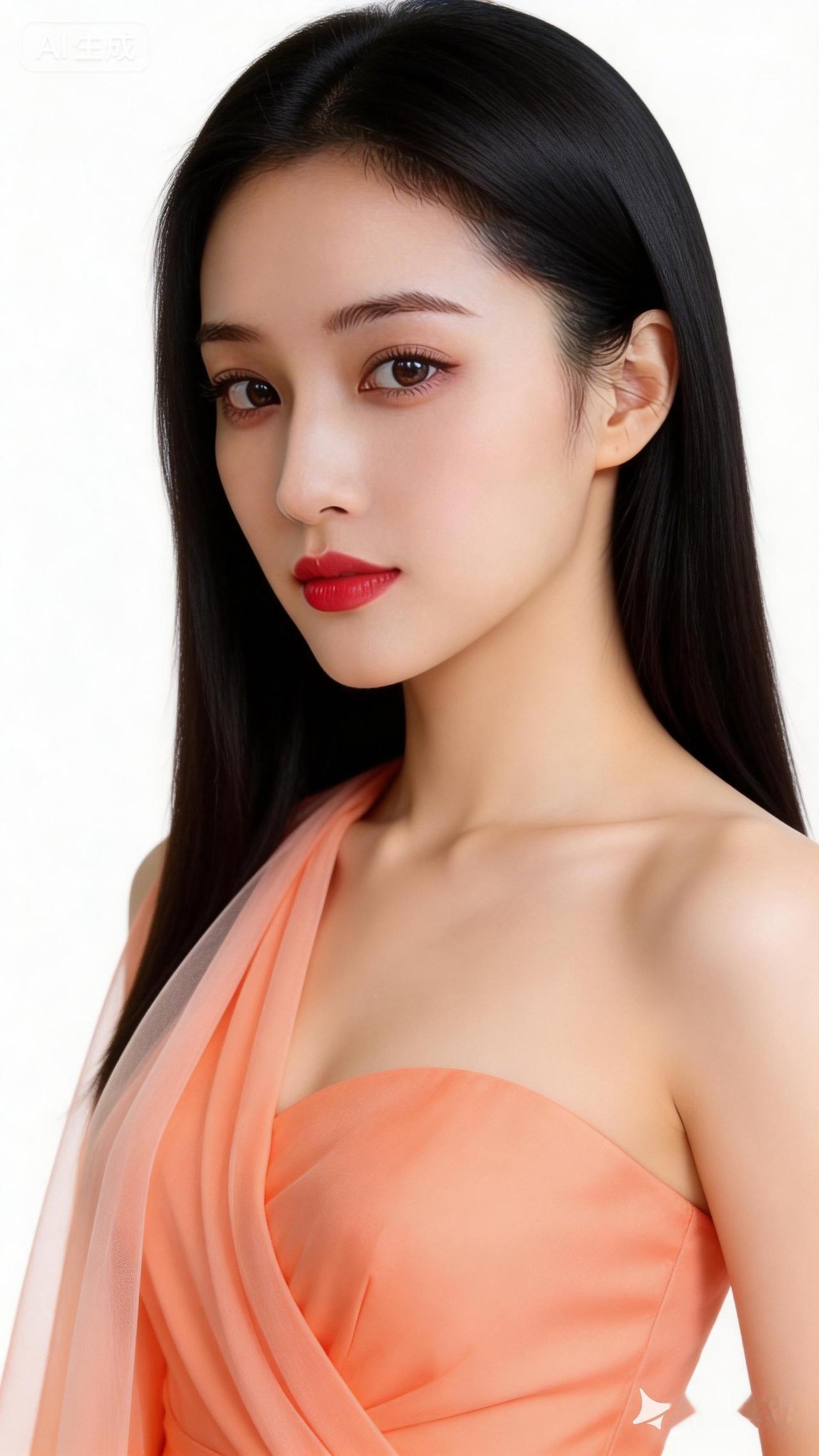 优雅红唇，柔美发丝，时尚穿搭，尽显女性魅力！💄👗💃