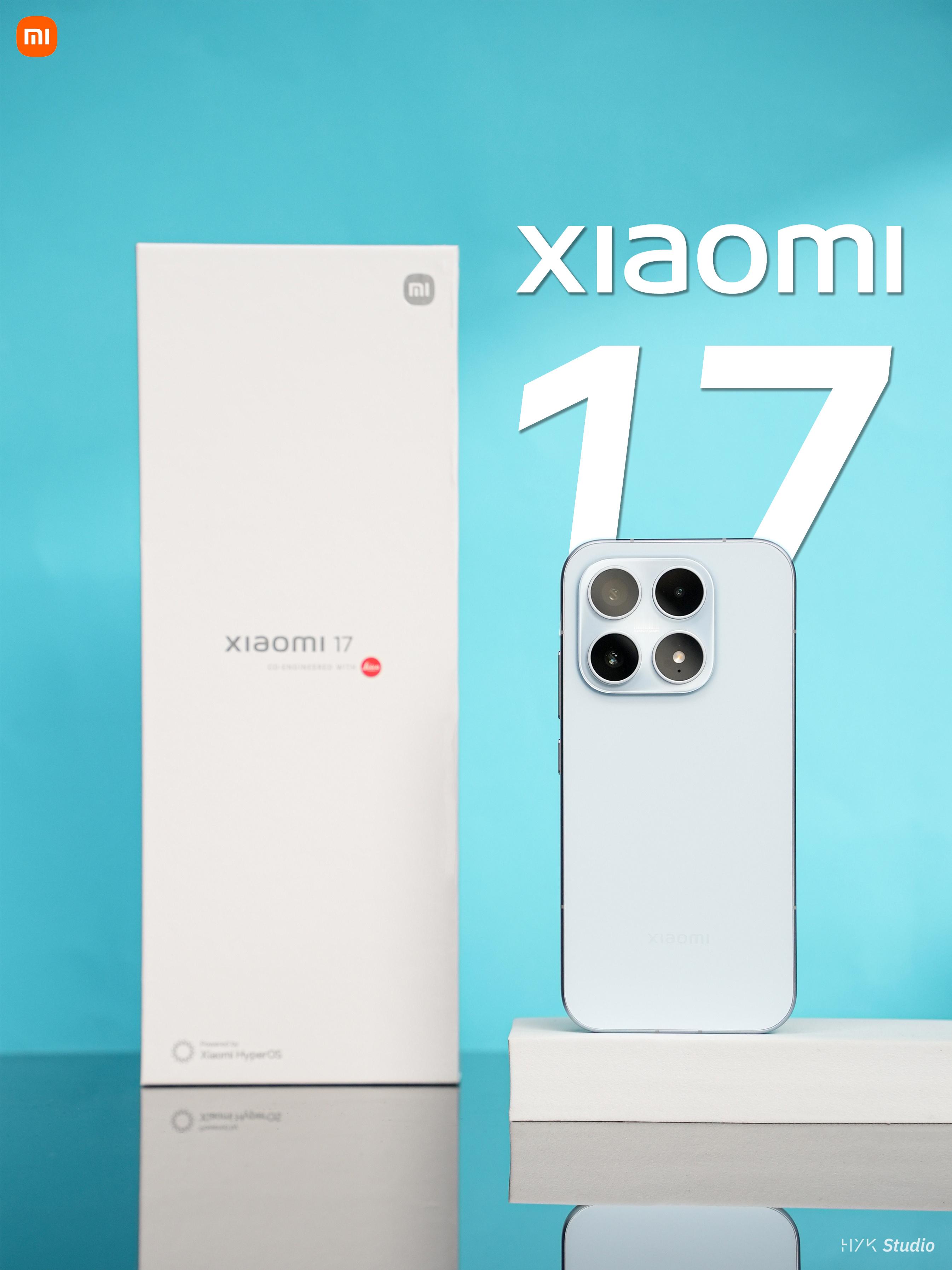HYK图赏｜Xiaomi17这款配色是“冰融蓝”，有一种冰雪初融时的清透质感
