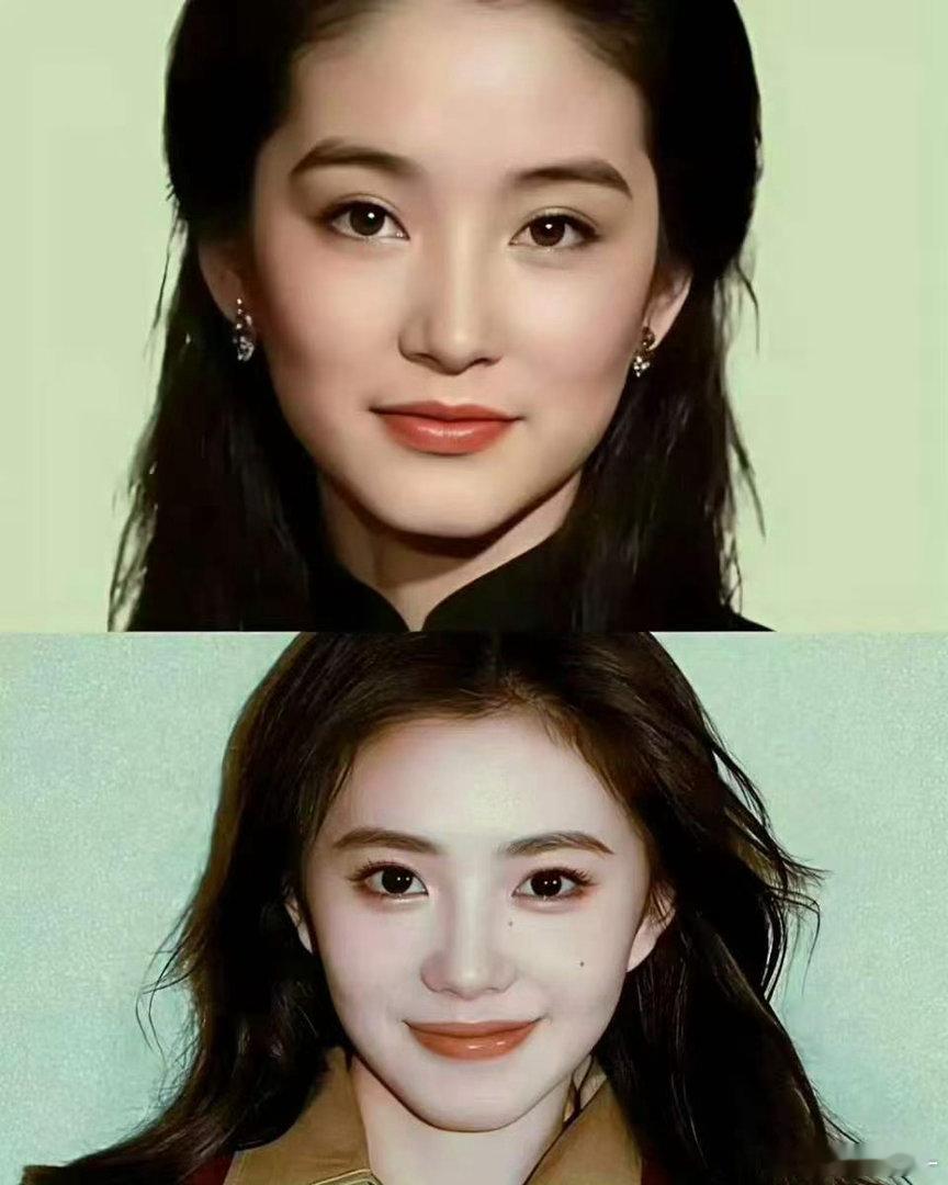 发现大美女之间眉眼总是相似的……光看眉眼刘浩存和林青霞还是有点像的