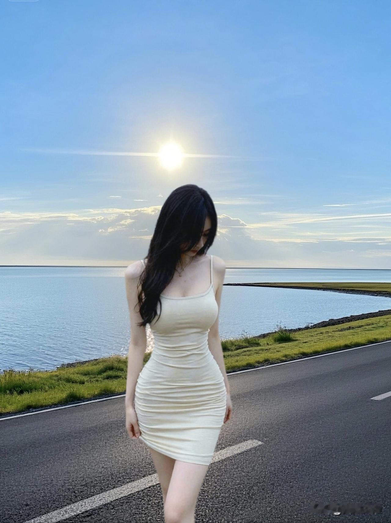 夕阳下的海边漫步，感受微风拂面的温柔。