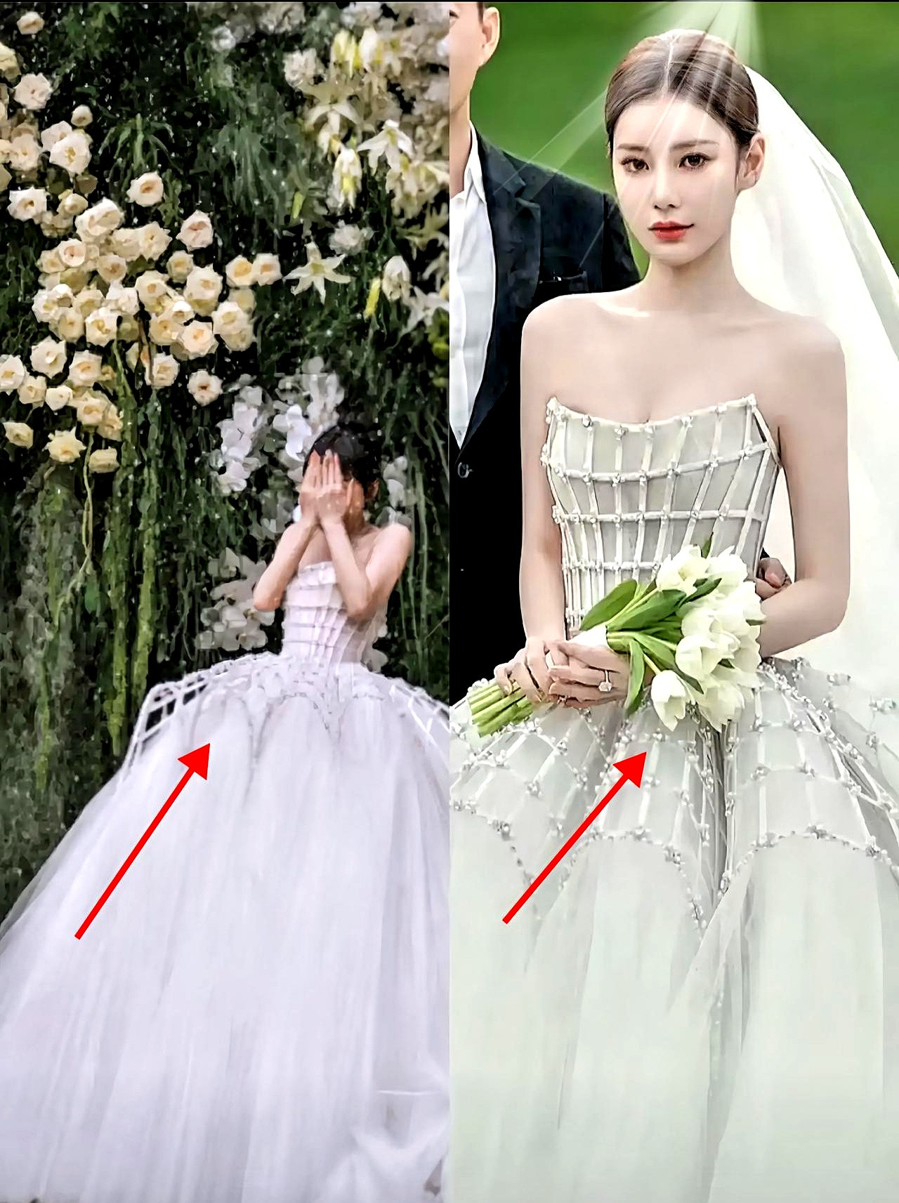 马筱梅二婚，婚纱居然跟徐老师同款？这操作让人看不懂。“撞衫不可怕，谁丑谁尴尬