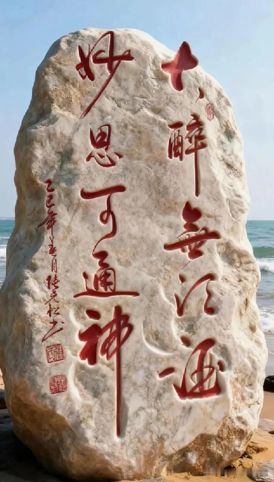 大家来试试眼力！这书法真是绝了，笔笔带劲，像刻进石头里一样，看着就精神抖擞！