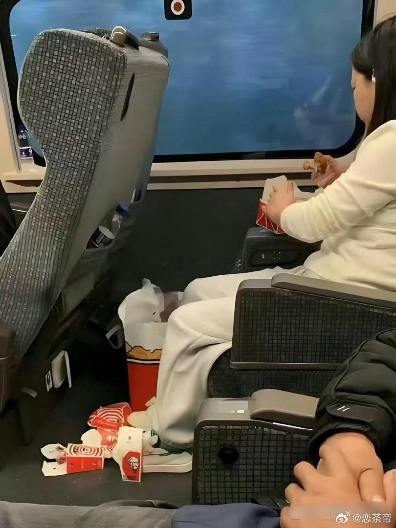 我真的很想告诉她，高铁一等座的小桌板在哪里……