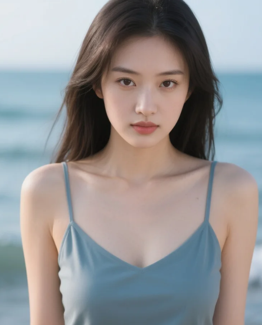 眼神里有故事，美得深邃又神秘。
