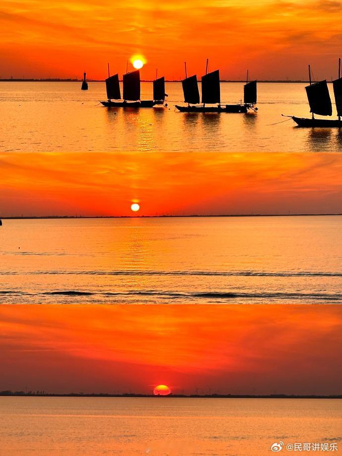 鸭蛋黄版日落什么样没想到咸鸭蛋黄是一种美景谁能拒绝高邮的“鸭蛋黄日落”？金黄圆