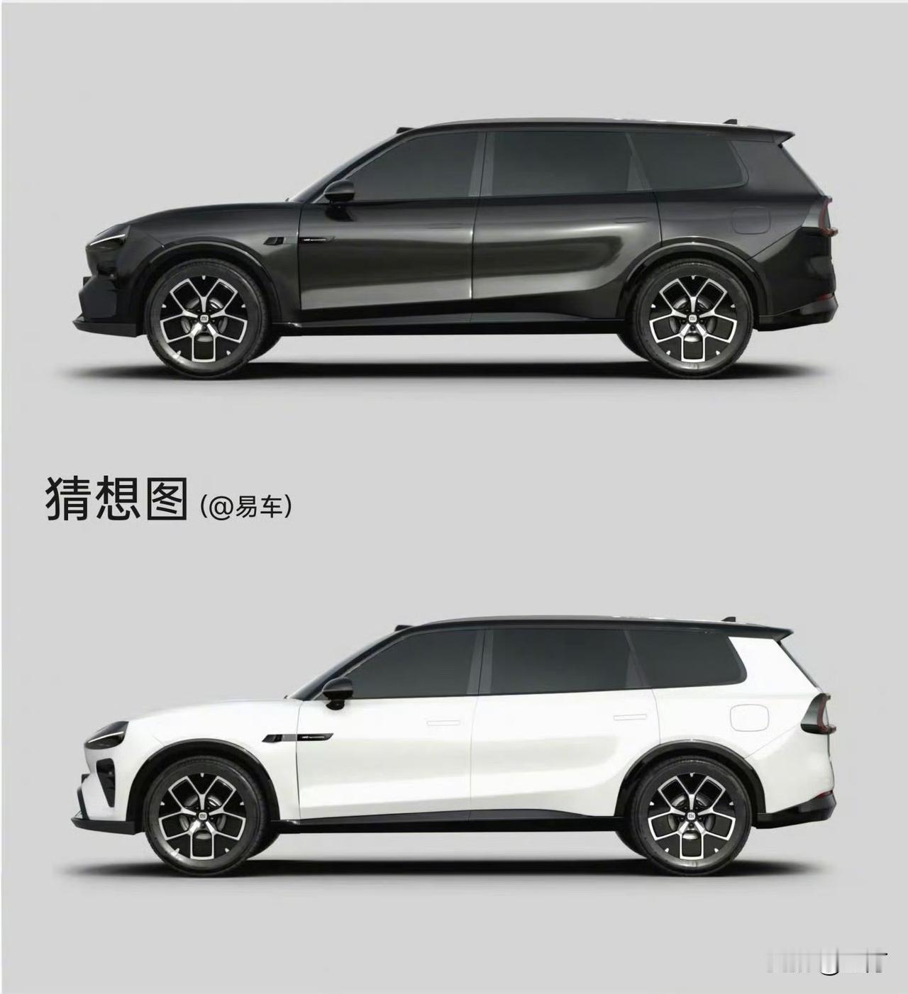 易车做的小米YU9增程SUV的假想图。今天晚上，易车的官方社交账号放出来两张