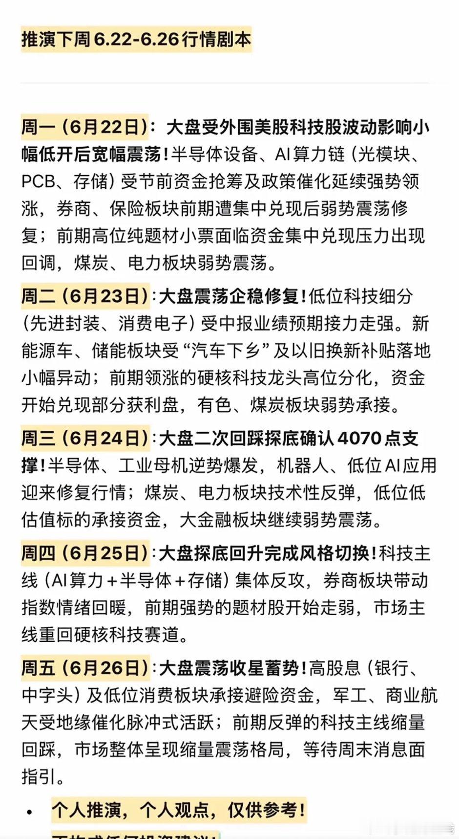 6.22-6.26板块1. 半导体：政策加持、国产替代提速，部分芯片企业利好有望