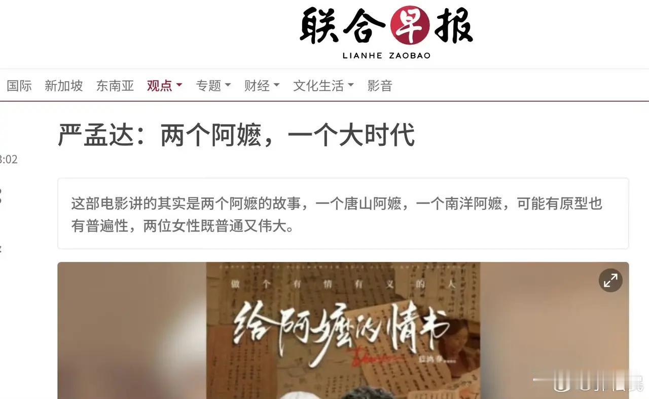 一个是联合早报驻京记者，一个是联合早报的特约评论员。沈泽伟在电影刚刚上映的时候就