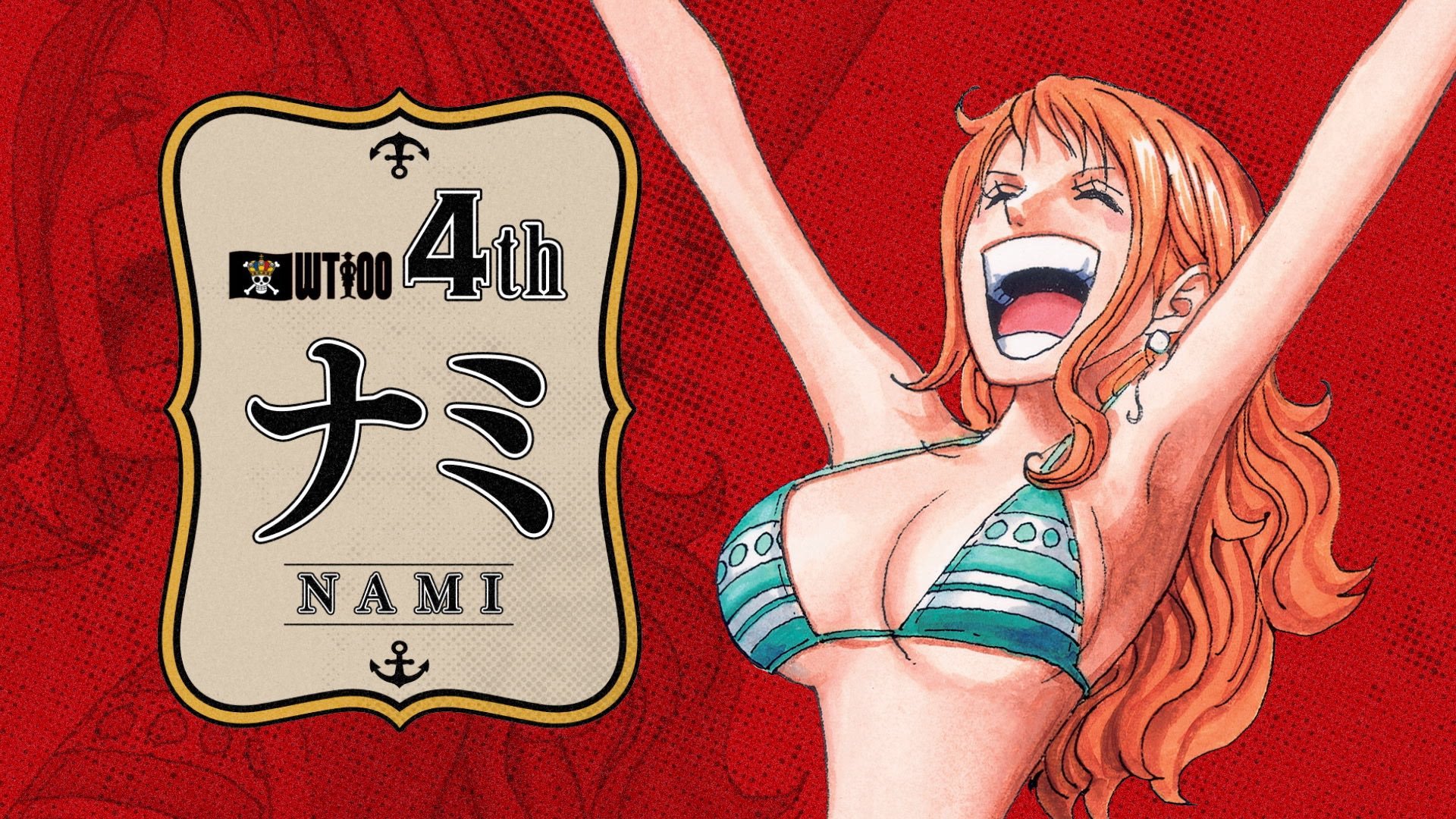 海贼王海贼王中期投票结果第4名：娜美第5名：罗第6名：罗宾