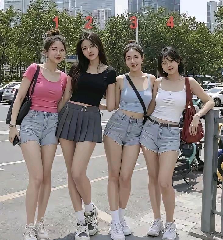 我喜欢1号的笑容，2号的身高，3号的颜值，4号的倔强。