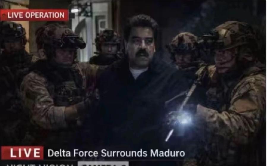 网传马杜罗在总统府被抓现场图，以及下飞机被带离现场图，每隔多长时间，看着打扮、气