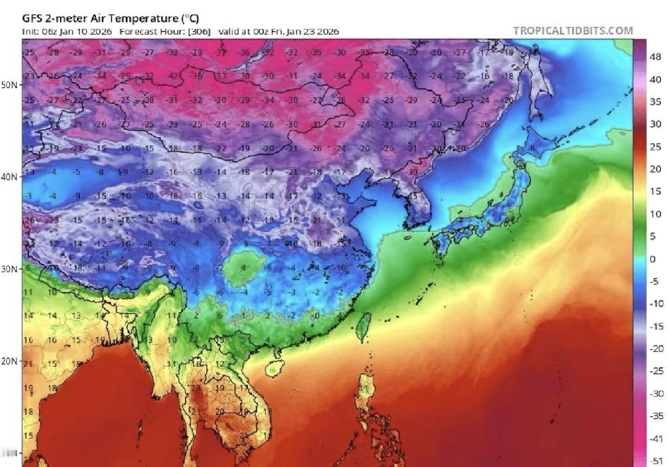 广西近年最强低温过程要来了！广西1月下旬，也就是10天后开始，会受到近年来强