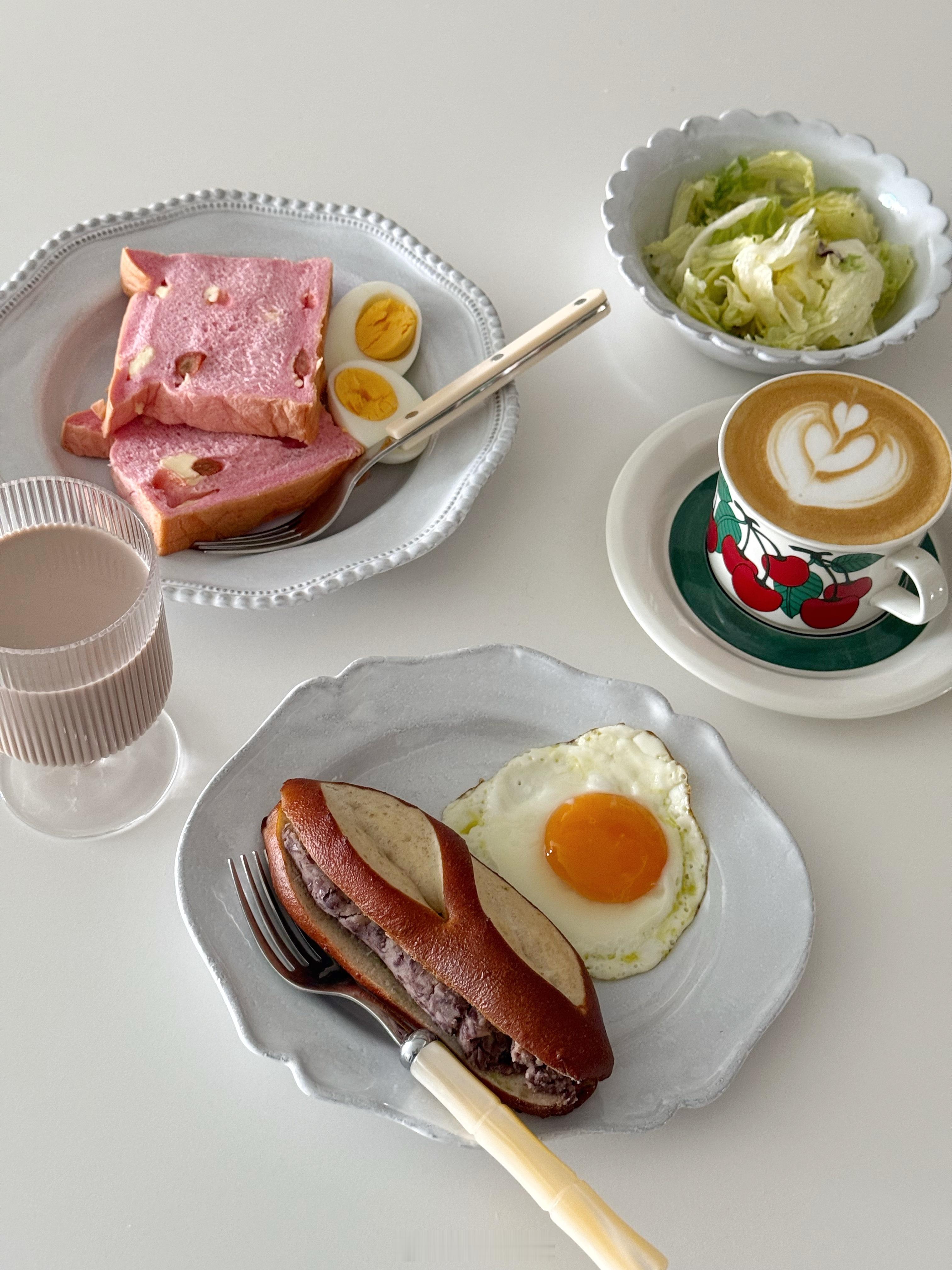 粉色的早餐🍳姐姐画的粉色Labubu粉色的晚霞🩷🩷🩷🩷🩷​​​