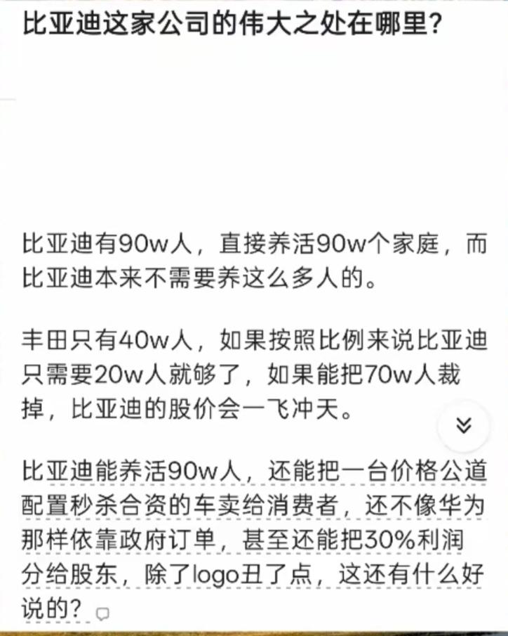 比亚迪这家公司的伟大之处在哪里？