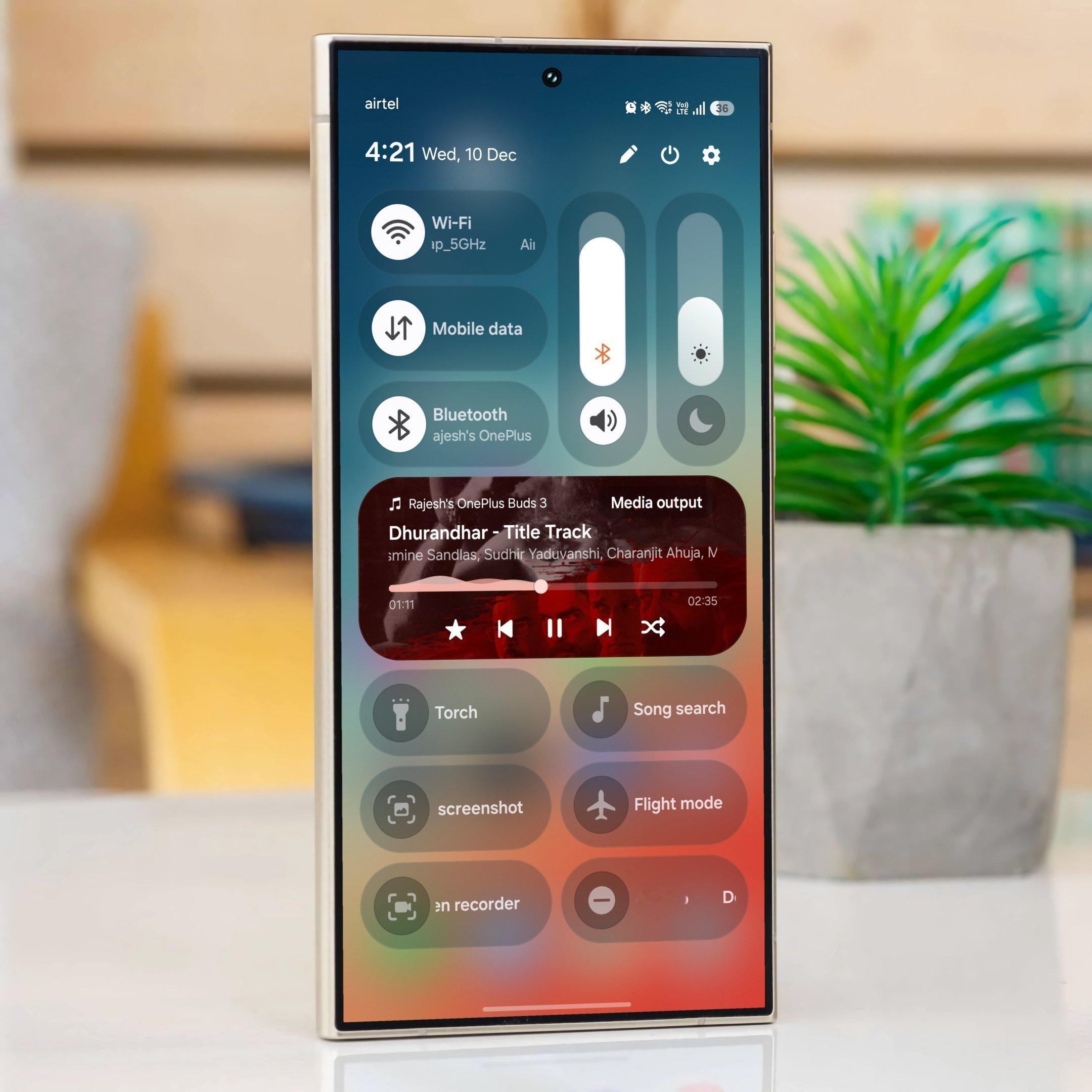 OneUI8.5的快捷面板自定义性进一步加强
