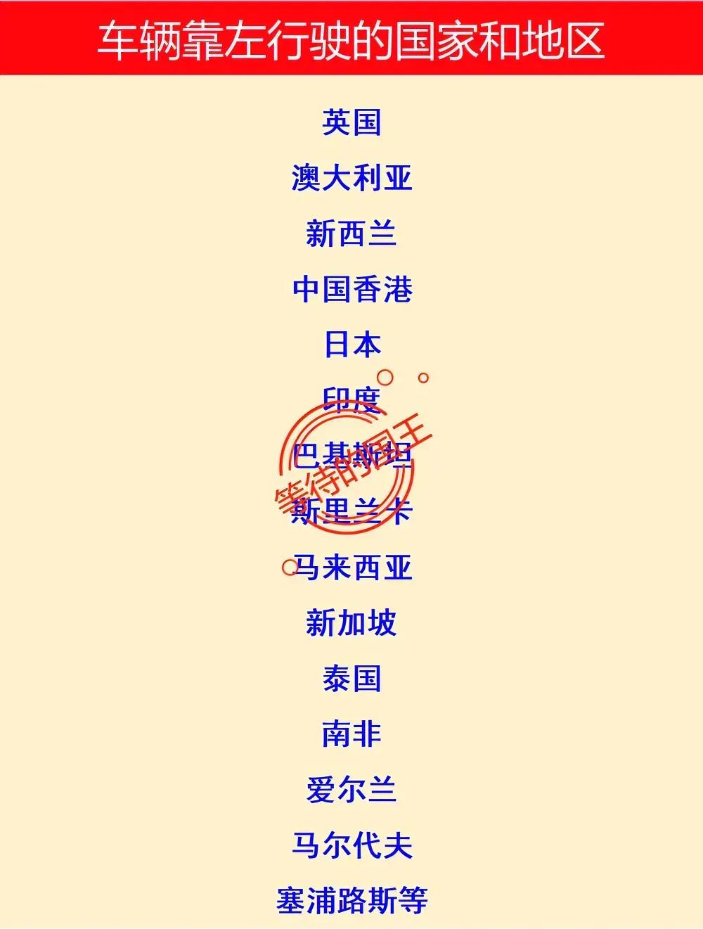 英国：靠左行驶我国：靠右行驶美国：靠右行驶世界上行驶方式并不是统一的，有