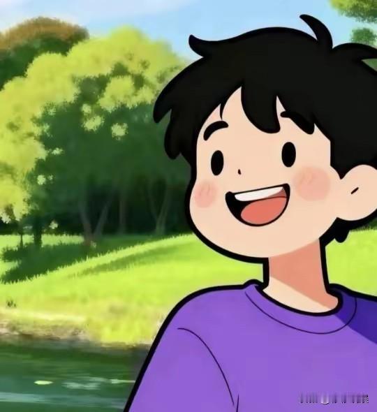 于朦胧的微信头像是一个穿紫色衣服的卡通男孩。他这是根据自己的这张照片选的头像