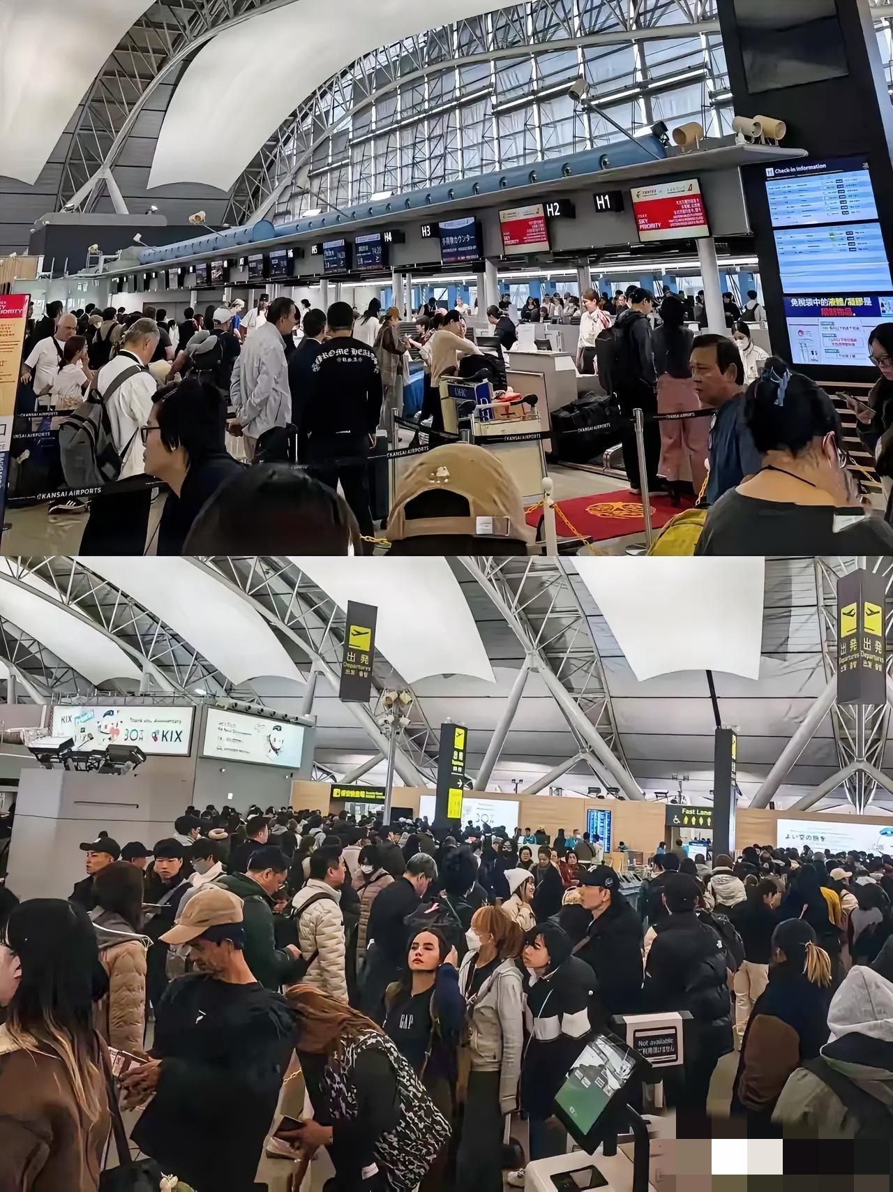 这就是不听劝，非要去日本的后果代价！日本西关机场这几天直接挤爆，东方大国