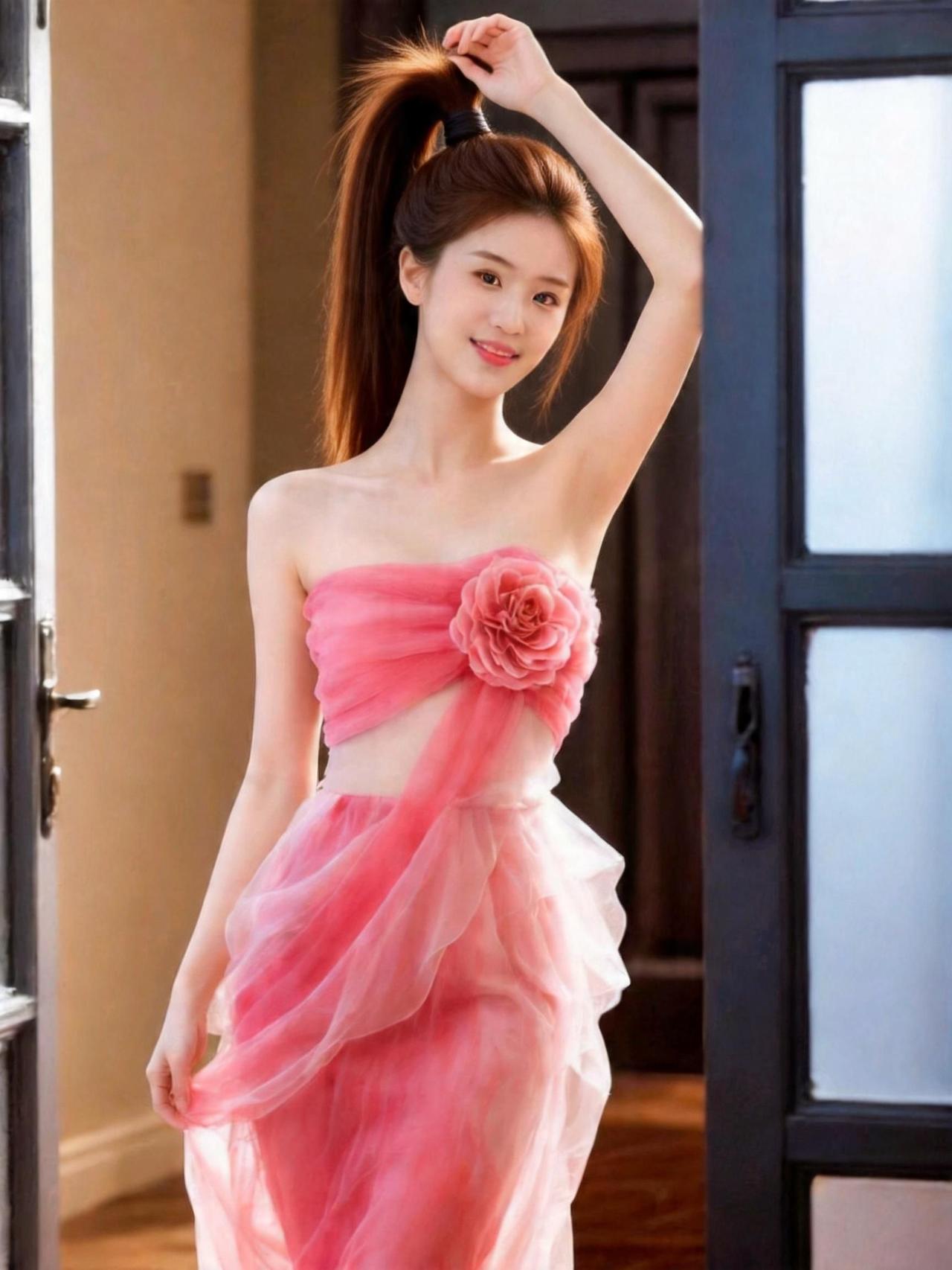 这朵花是不是长错地方了？人家都是戴在头上，我这是直接“穿”在身上了。谁说花朵只能