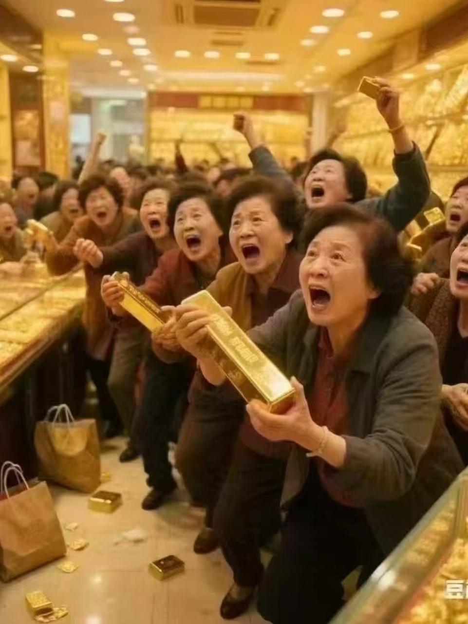 我朋友去年8月买了个黄金手镯，单价1058元一克，50克加上手工费共58192元