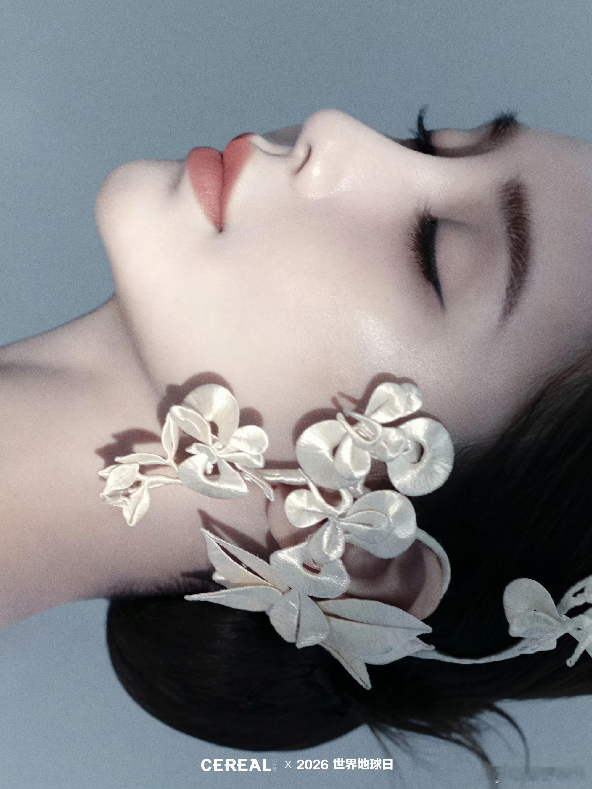 Angelababy环保高定照片，这鼻影完全都不用打啊，完美高鼻梁