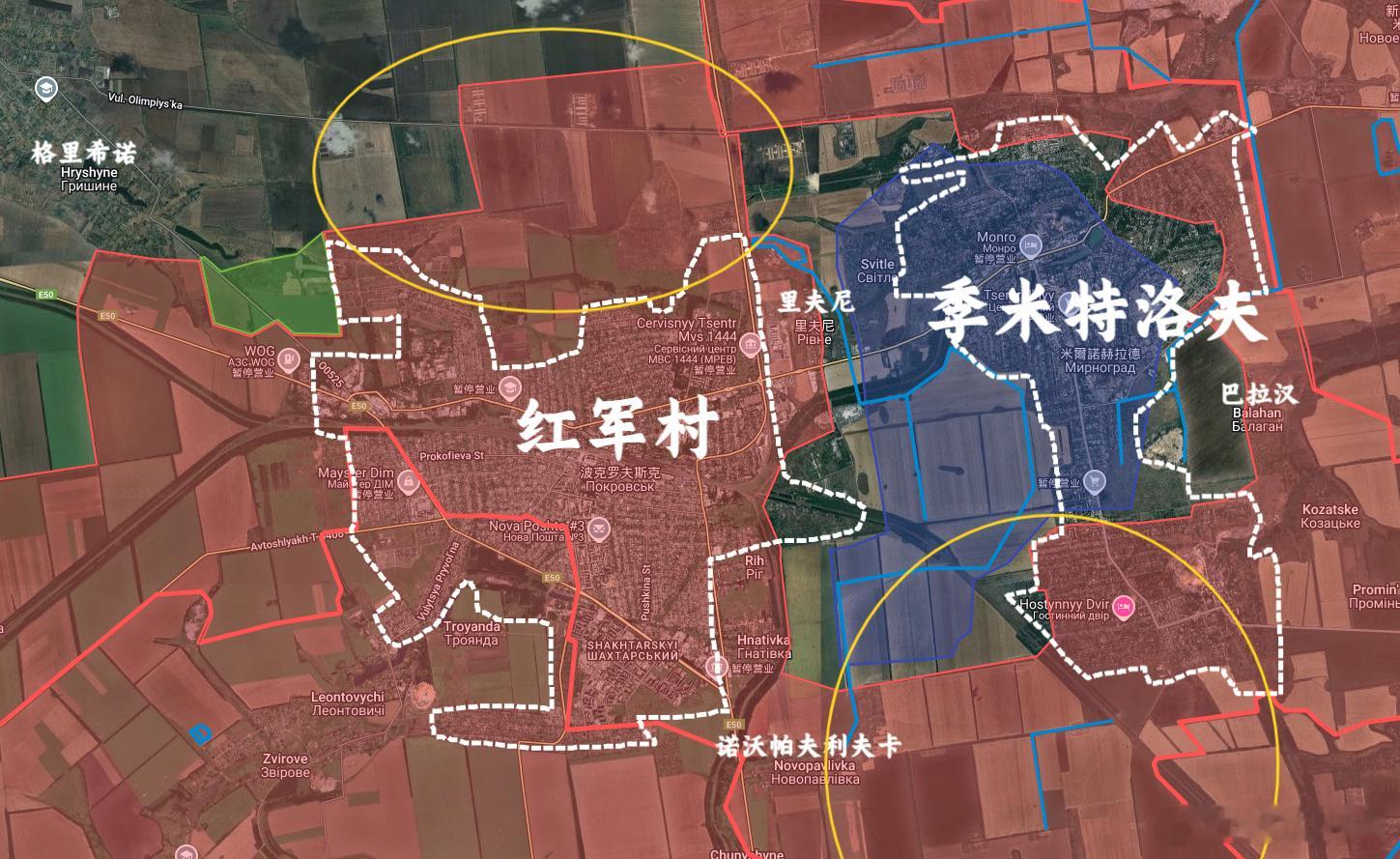 老K偷偷更新了双子城，注意红军村以北和罗金西克以西一大片连上了，季米特洛夫南城确