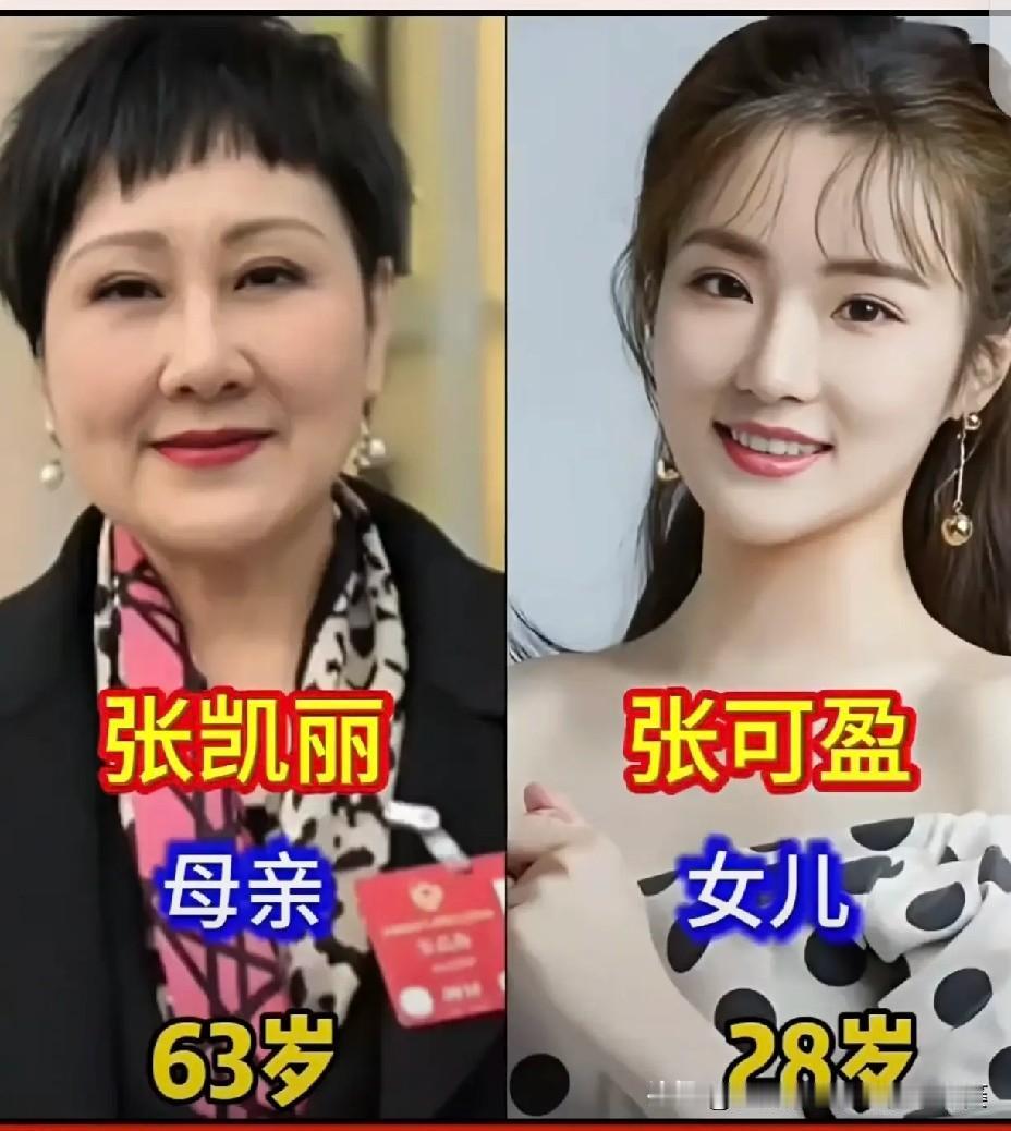 盘点8对明星母女/母子，妈妈都是实力派，女儿儿子也不简单！1. 张凯丽&张