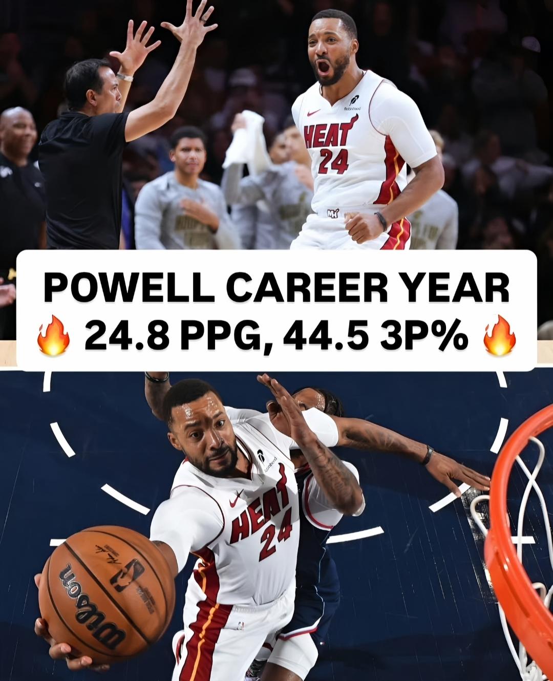 鲍科比的3000万年薪，快船没有给，热火更不会给！32岁的诺曼鲍威尔在热火打