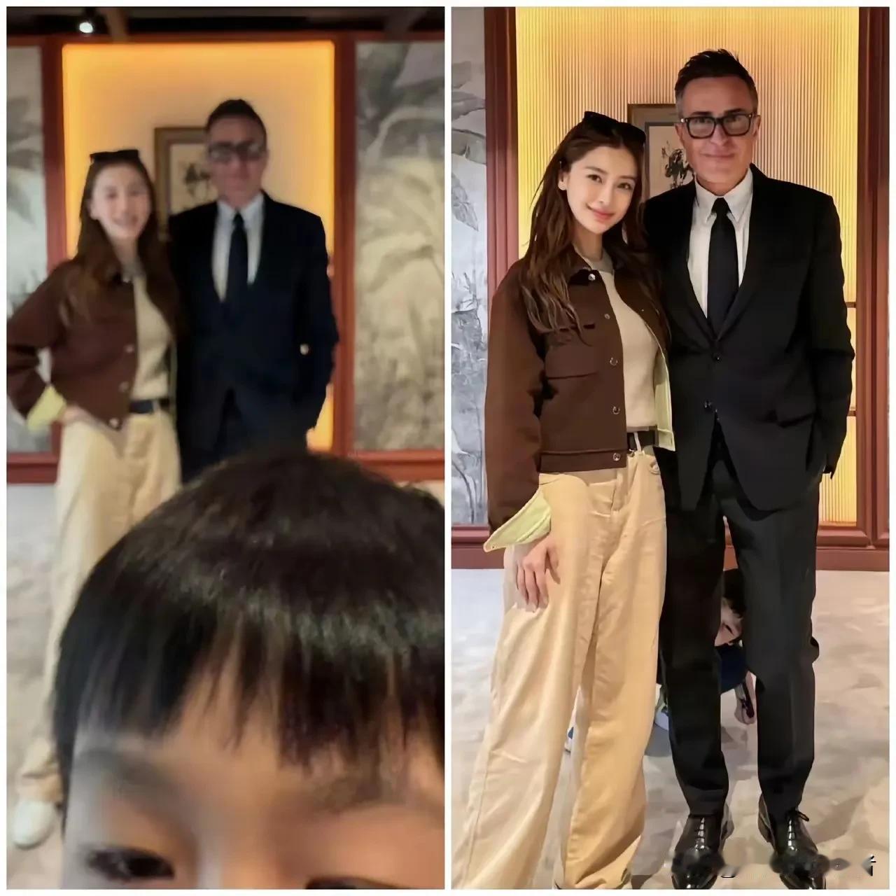 黄晓明是真的放心儿子交给杨颖照顾，杨颖也是不负所托，带着儿子杨颖带小海绵参加巴黎