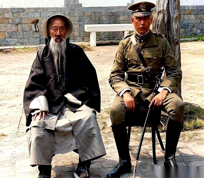 一张老照片，看得我一晚上没睡好。一个清朝大官，站在一群洋人军官中间。你知道最