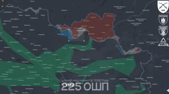 乌军再次在苏梅地区发起反攻。据乌克兰第225突击团的视频，俄军控制的奥列克西夫卡