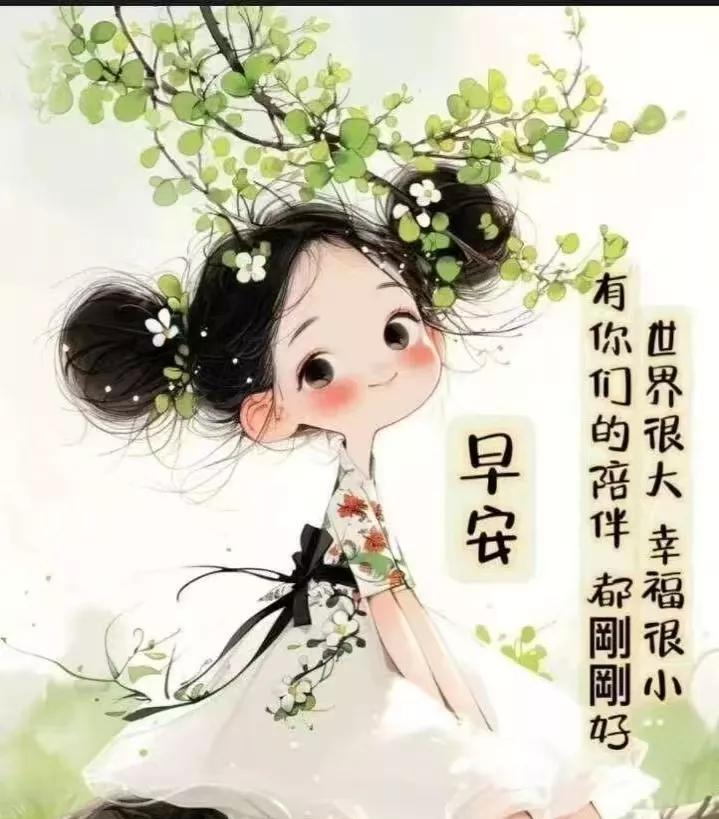 早安心语：世界很大，幸福很小，有你们的陪伴，都刚刚好。晨光初透窗棂时，总想起这
