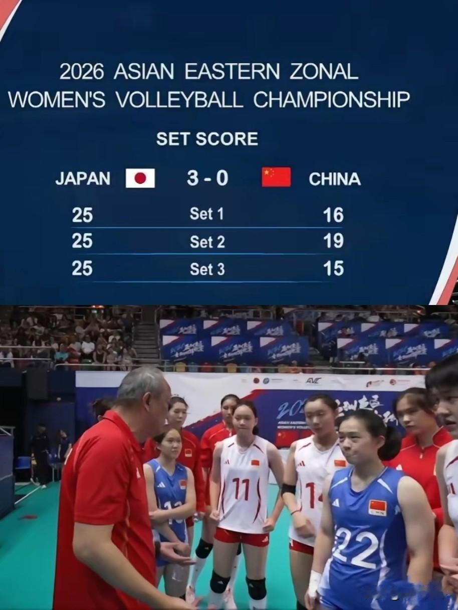 【原因在哪里】刚刚结束的亚东区女排锦标赛，中国🇨🇳女排脆败！0:3日本女排