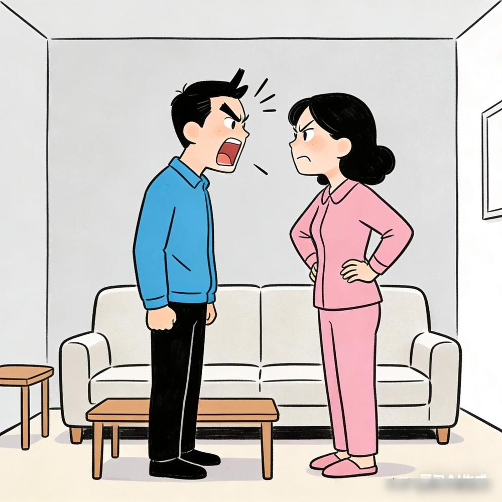 今天早上我们俩又吵架了！他昨晚又是一夜未归，今天早上又是8点多回来的。其实昨