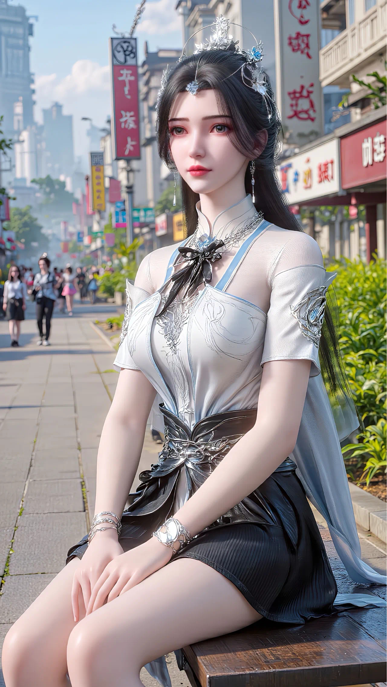仙逆李慕婉【精致美图】都市古装风，黑色短裙国产动漫​​​