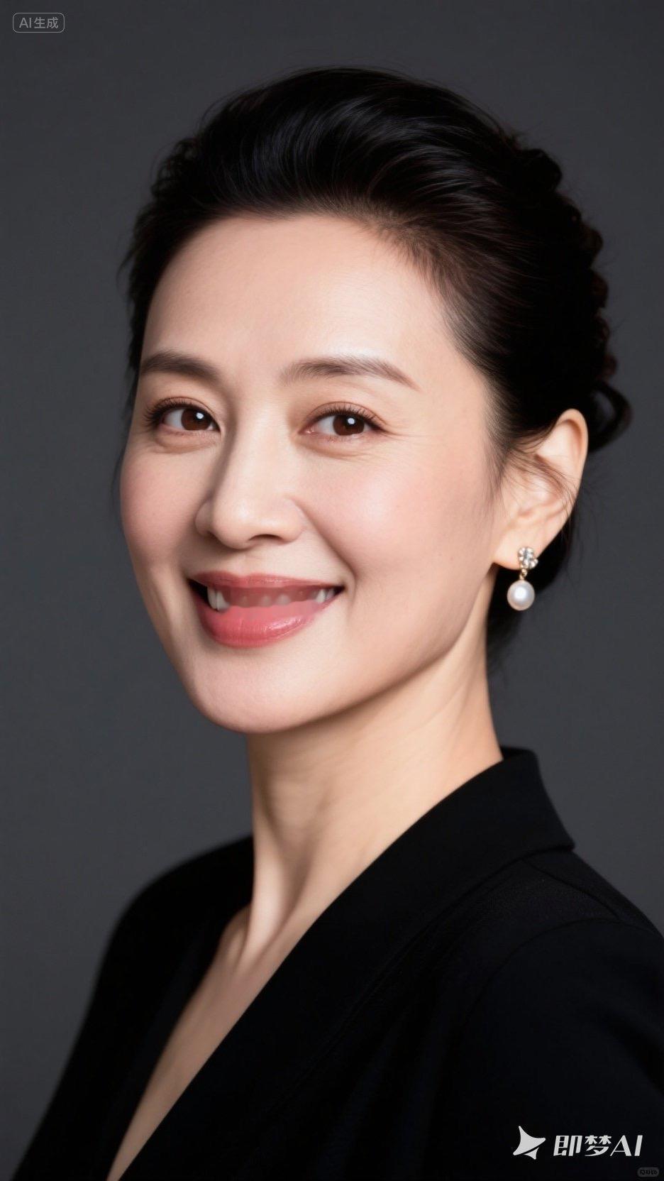 56岁气质、风韵、美貌并存的中年女人。