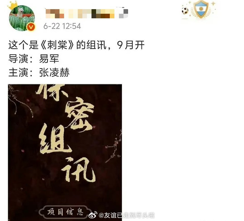 《刺棠》导演从易军换郭虎了，是因为《这一秒过火》导演易军口碑不好，导致《刺棠》换