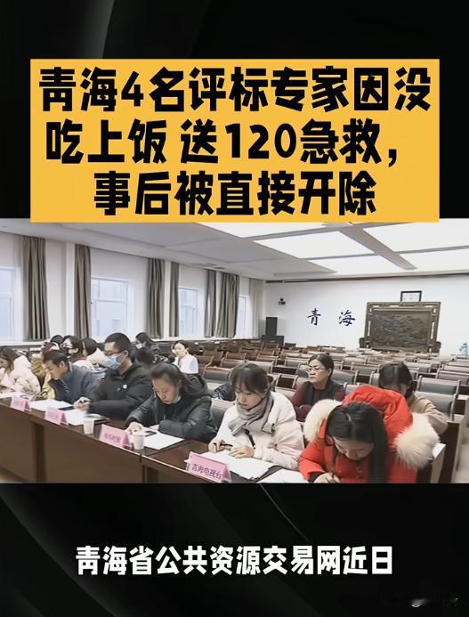 4名评标专家拒评标还叫救护车？真相竟是一顿迟到的饭！😱跨省评标突发意外！4名