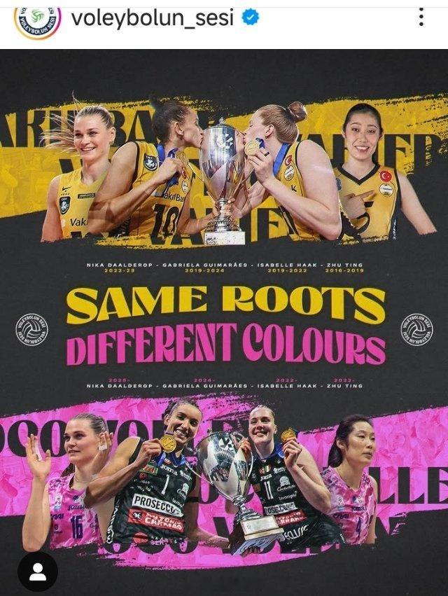 朱婷《volleybolunsesi》标题：相同的根基，不同的色彩四位曾在瓦基