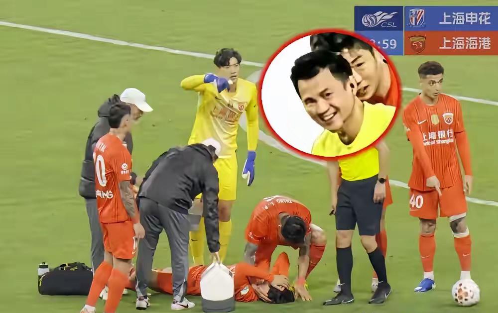 中国足协真乃奇葩也！针对第五轮比赛中，上海海港杨世元腿部受伤，以脑震荡为由进行