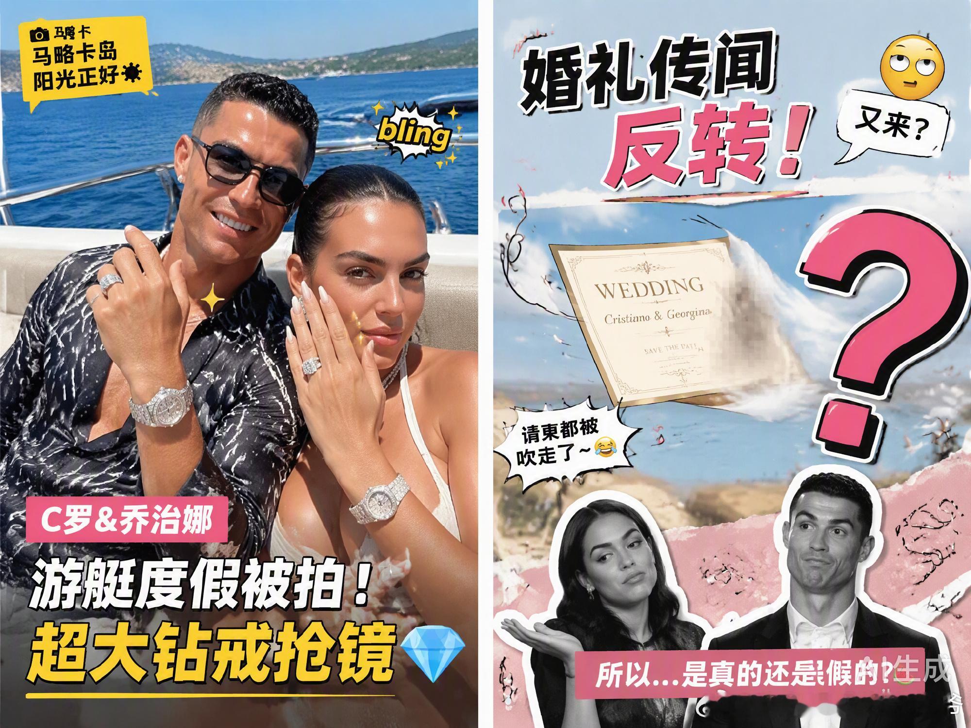 🍉。 前两天还在传C罗和乔治娜要在马略卡或者老家马德拉岛办世纪婚礼...